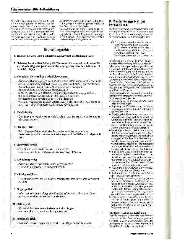 Vorschauseite 5: Beurteilungsbogen für pflegerische Mitarbeiter/innen im Krankenhaus