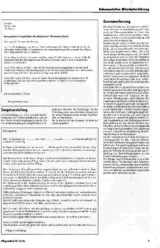 Vorschauseite 6: Beurteilungsbogen für pflegerische Mitarbeiter/innen im Krankenhaus