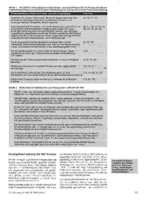 Vorschauseite 2: Wiedereingliederungstherapie psychisch kranker Erwerbstätiger: Erfahrungen aus dem Case-Management im Auftrag privater Krankenversicherer