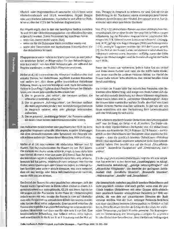 Vorschauseite 3: Obdachlosigkeit, psychische Störungen und Versorgungslücken