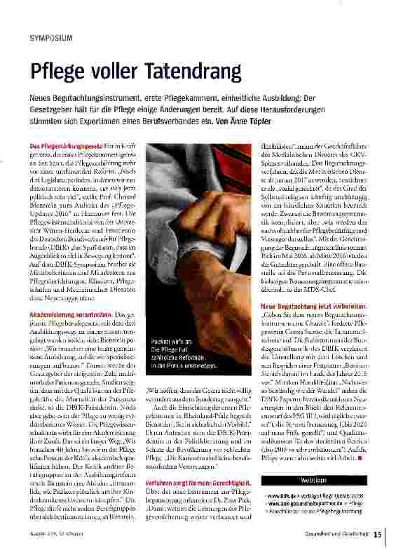 Vorschauseite 1: Pflege voller Tatendrang