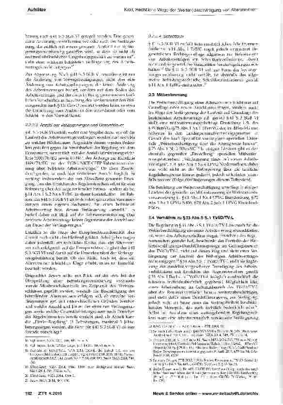 Vorschauseite 4: Rechtliche Wege der (Weiter-)Beschäftigung von Altersrentnern