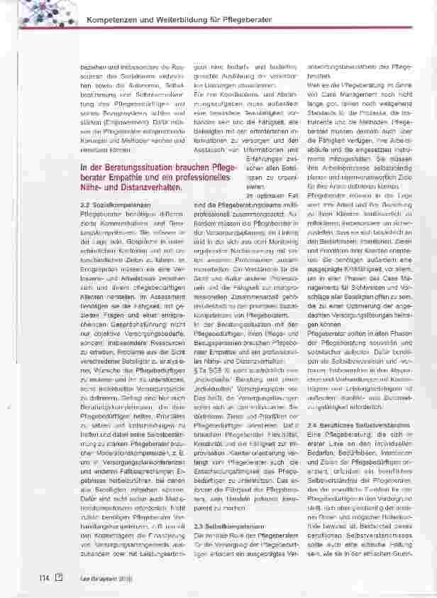 Vorschauseite 2: Kompetenzen und Weiterbildung für Pflegeberater nach § 7a SGB XI