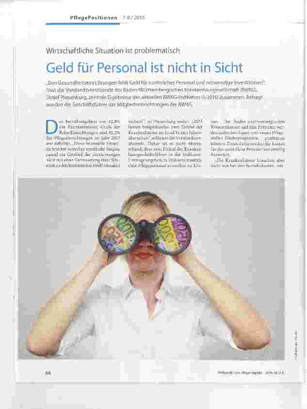 Vorschauseite 1: Geld für Personal ist nicht in Sicht