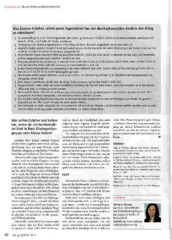 Vorschauseite 4: Hochsensible Kinder in Fremdbetreuungssituationen