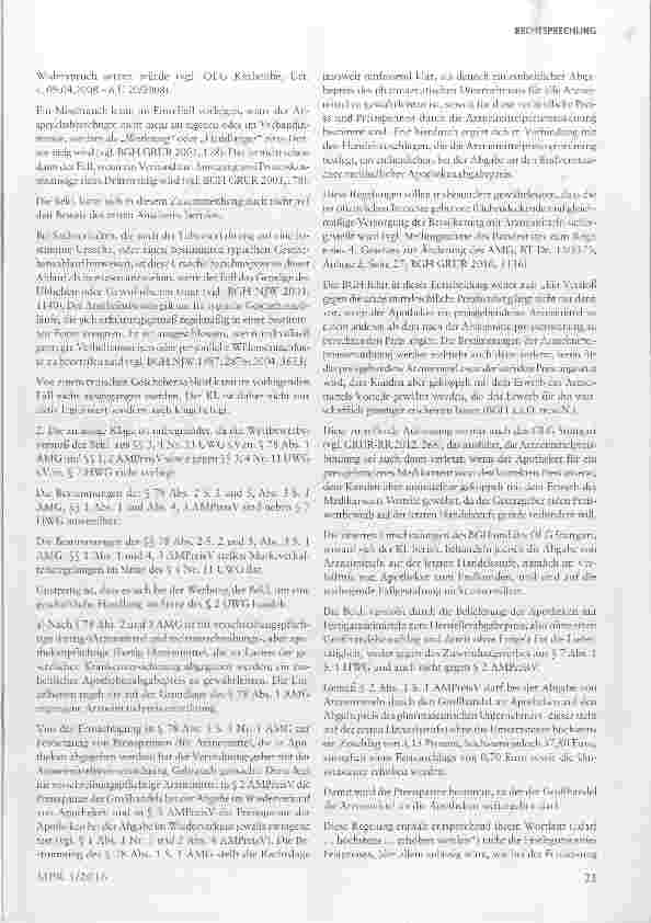 Vorschauseite 5: Zulässigkeit von Skonti des pharmazeutischen Großhandels