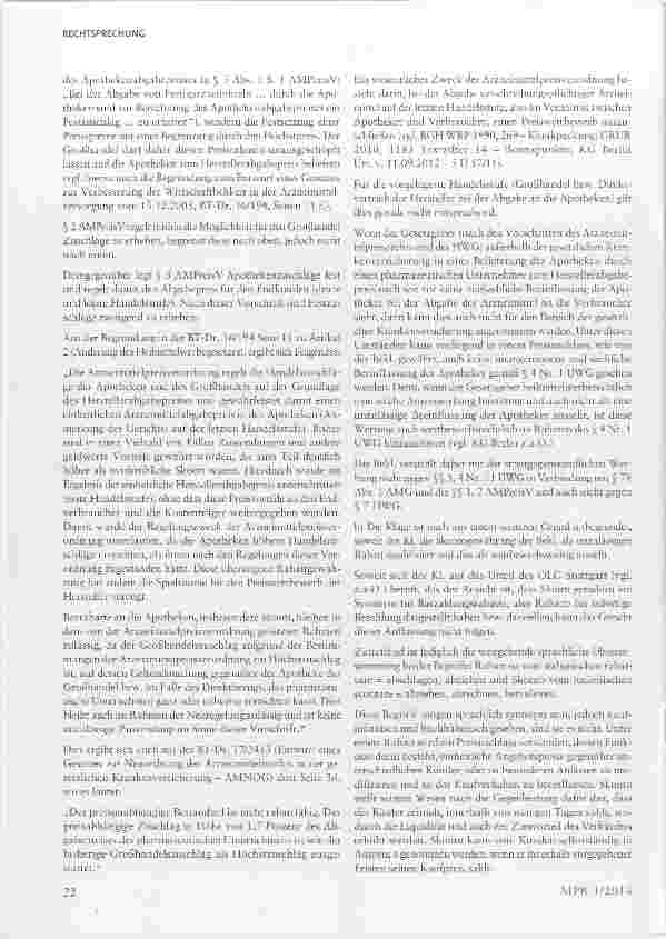 Vorschauseite 6: Zulässigkeit von Skonti des pharmazeutischen Großhandels