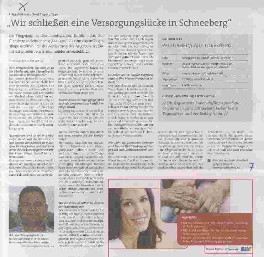 Vorschauseite 1: Wir schließen eine Versorgungslücke in Schneeberg