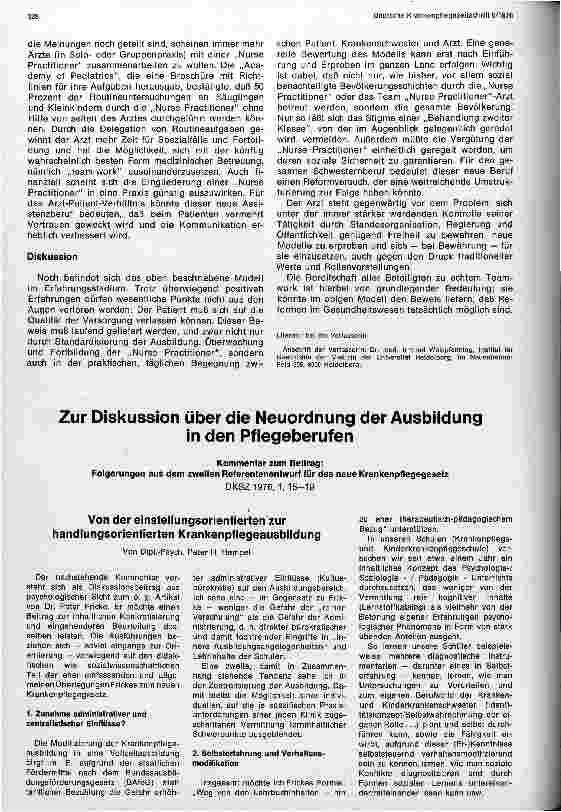 Vorschauseite 4: Entwicklung und gegenwärtige Aspekte des Krankenpflegeberufes in den USA