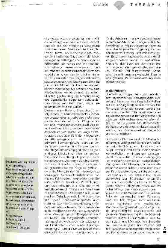 Vorschauseite 2: Voraussetzungen milieutherapeutischer Pflege