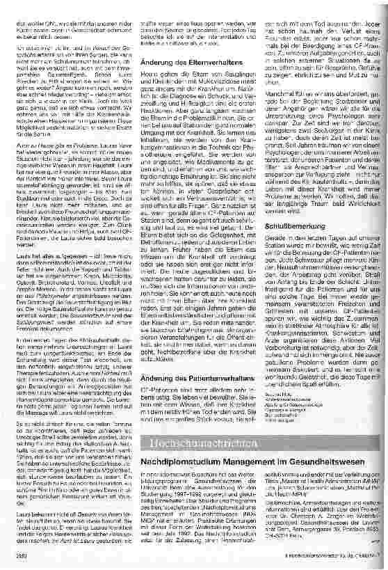 Vorschauseite 3: Pflege und Betreuung von Mukiviszidosepatienten