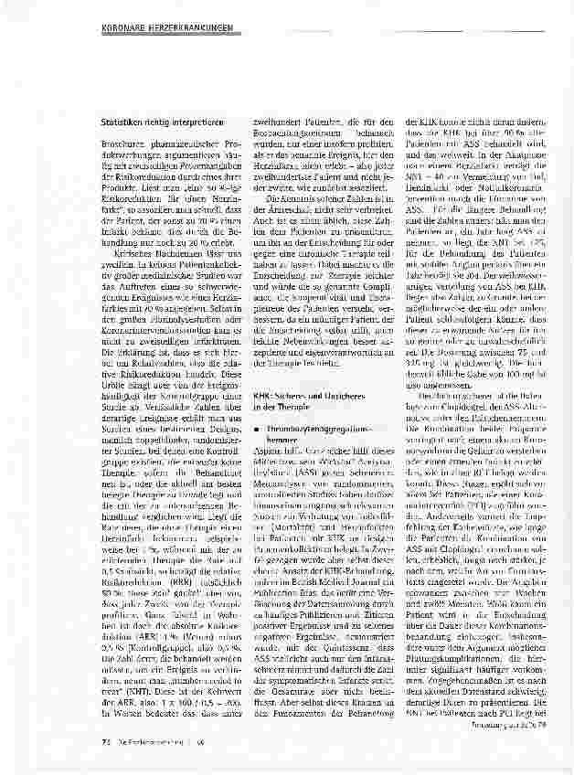 Vorschauseite 2: Was nutzt die Therapie der koronaren Herzkrankheit?