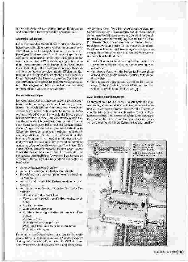 Vorschauseite 4: Qualitätssicherung bei der Anwendung von Medizingeräten