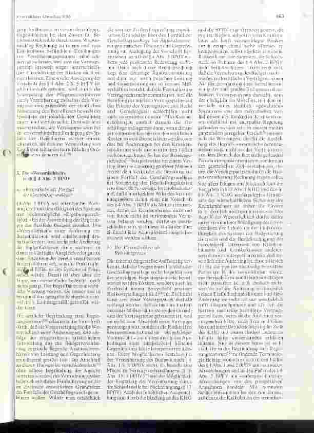 Vorschauseite 3: Einige Zweifelsfragen zum flexiblen Budget (Paragraph 4 BPflV)