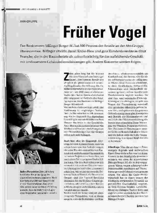 Vorschauseite 1: Früher Vogel
