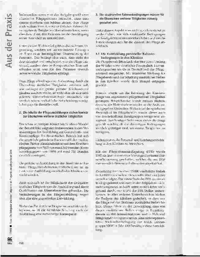 Vorschauseite 2: Die Delegation ärztlicher Tätigkeiten an Pflegende aus pflegerischer Sicht