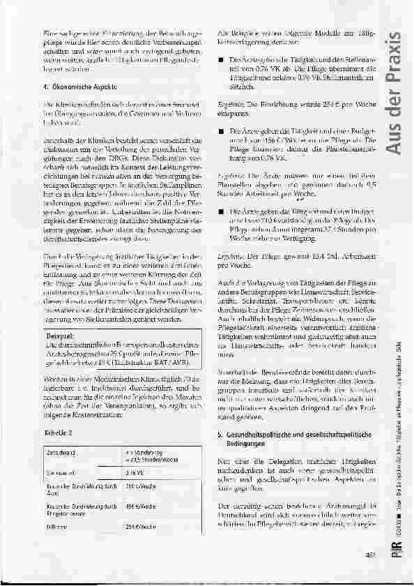 Vorschauseite 5: Die Delegation ärztlicher Tätigkeiten an Pflegende aus pflegerischer Sicht