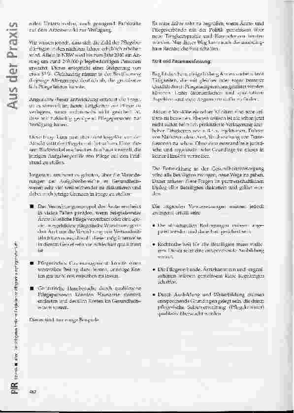 Vorschauseite 6: Die Delegation ärztlicher Tätigkeiten an Pflegende aus pflegerischer Sicht