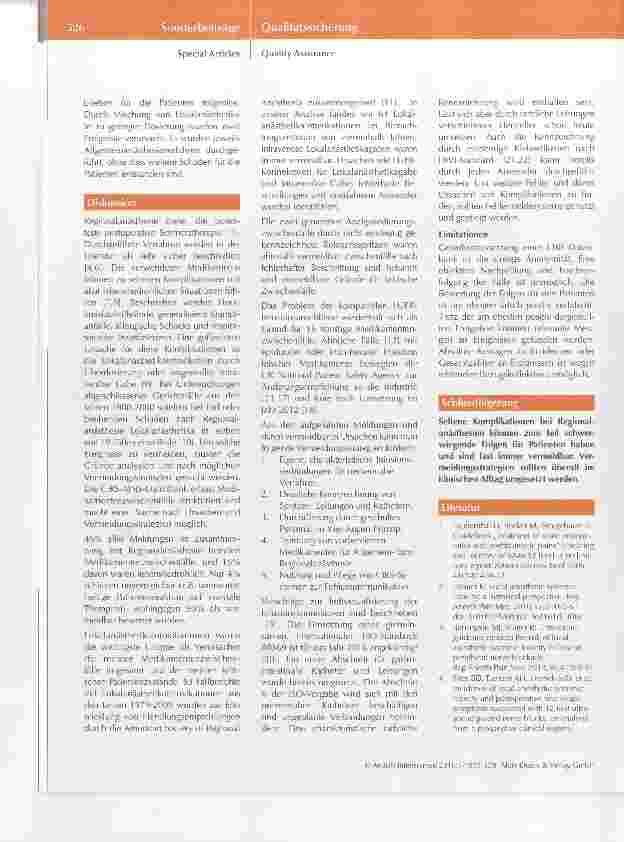 Vorschauseite 5: Medikamentenzwischenfälie bei Regionalanästhesien Eine Analyse aus CIRS-AINS