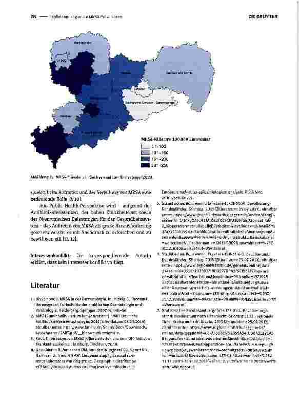 Vorschauseite 3: Regionale MRSA-Prävalenzen