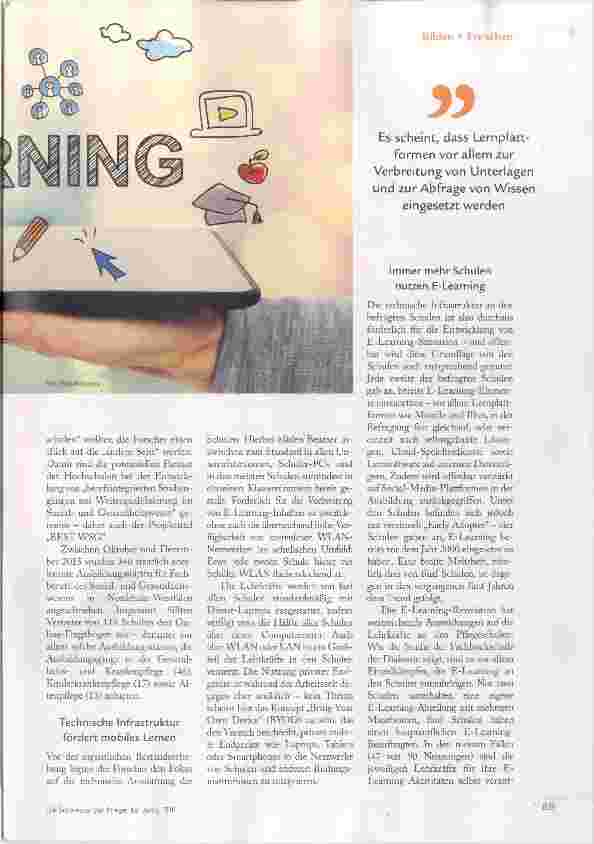 Vorschauseite 2: E-Learning: Zaghafte Schritte zur Pflegeausbildung 2.0