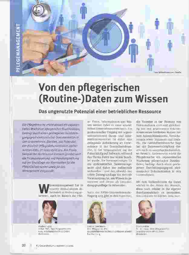 Vorschauseite 1: Von den pflegerischen (Routine-)Daten zum Wissen