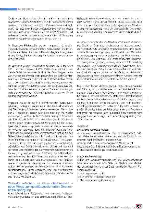 Vorschauseite 3: Grenzenlose Verständigung -Qualitätssicherung durch Videodolmetschen