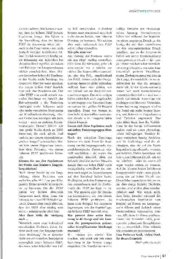 Vorschauseite 3: Ein hoher PEEP ist nicht zwangsläufig vorteilhaft
