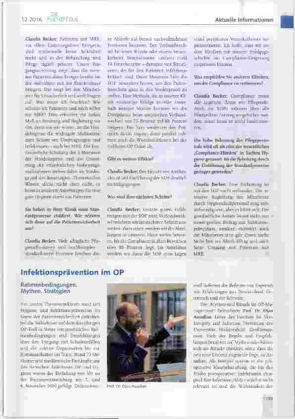 Vorschauseite 2: Neue Hygienestrategien entlang der Patient Journey