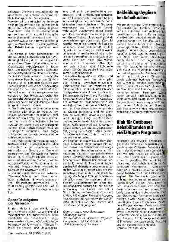 Vorschauseite 2: Der Behinderte in seiner Umwelt - soziale Fragen des Geschützten Wohnens