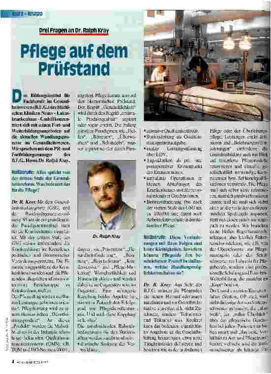 Vorschauseite 1: Pflege auf dem Prüfstand