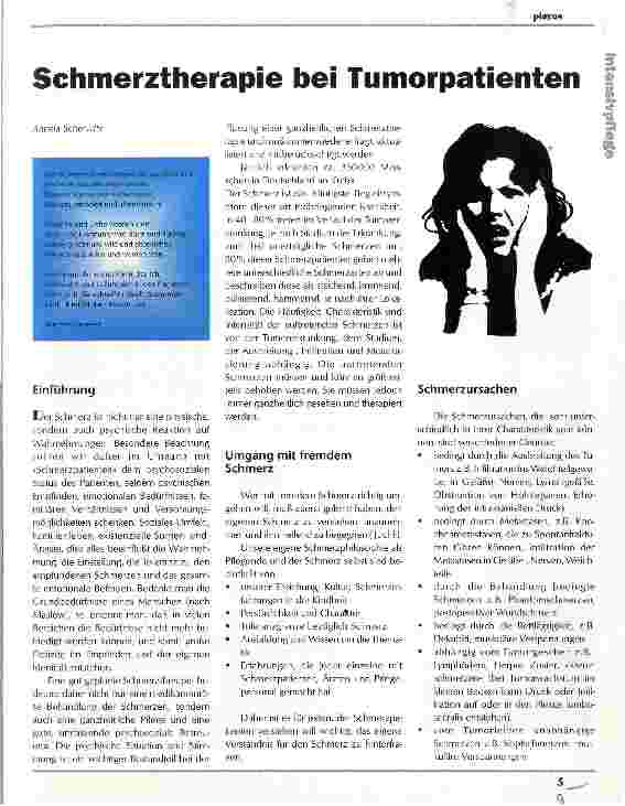 Vorschauseite 1: Schmerztherapie bei Tumorpatienten