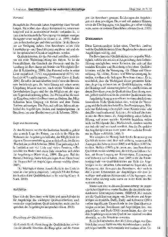 Vorschauseite 6: Qualitätskriterien, die Altenpflegeheim-bewohnern und Angehörigen wichtig sind