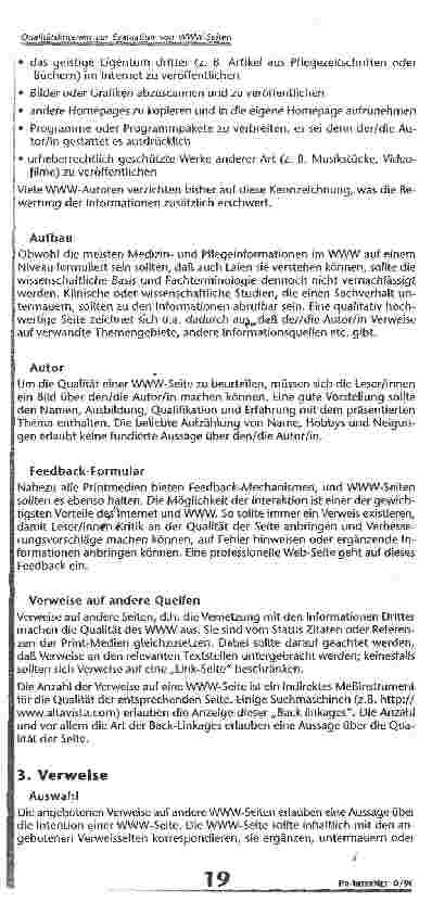 Vorschauseite 4: Qualitätskriterien zur Evaluation von WWW- Seiten