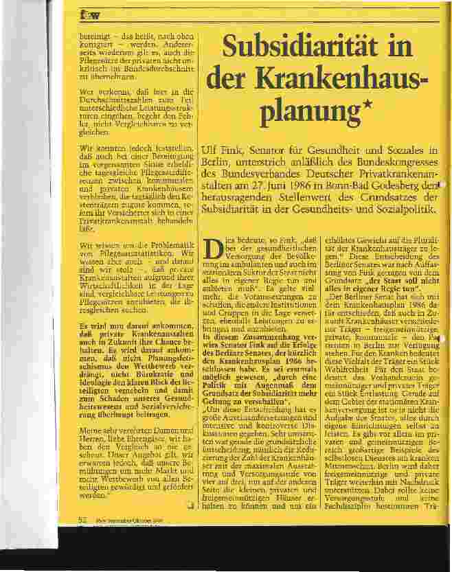 Vorschauseite 4: Private Krankenanstalten auf marktwirtschaftlichem Kurs