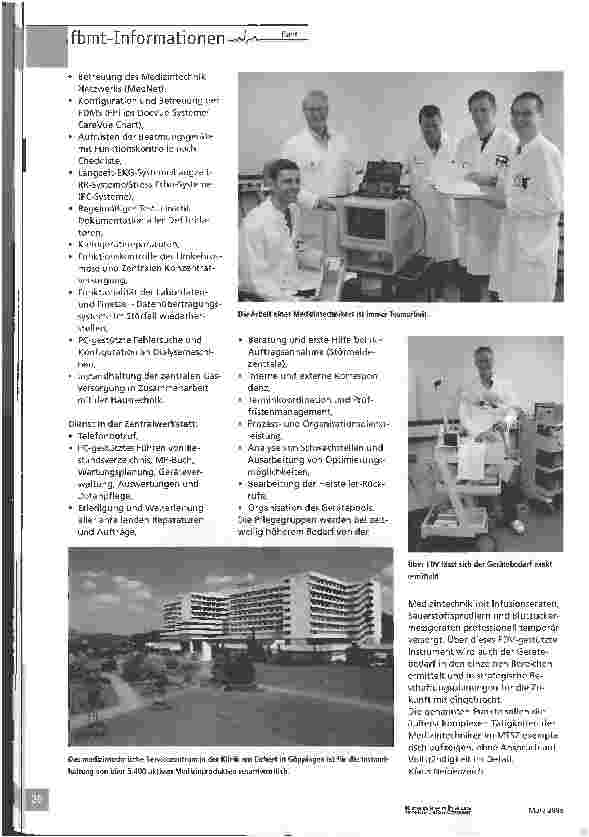 Vorschauseite 3: Medizintechniker rotieren immerDas medizintechnische Servicezentrum in der Klinik am Eichert in Göppingen
