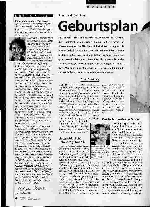 Vorschauseite 1: Pro und contra - Geburtsplan