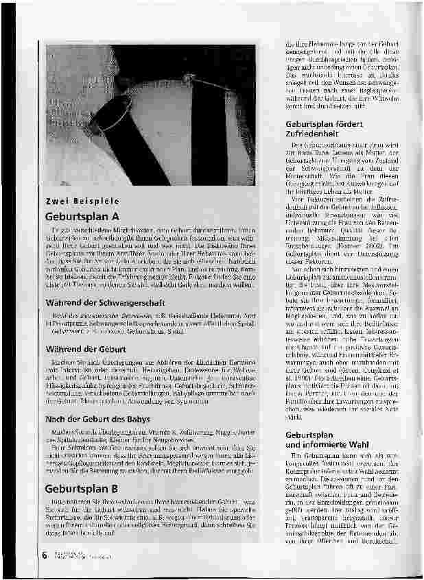 Vorschauseite 3: Pro und contra - Geburtsplan