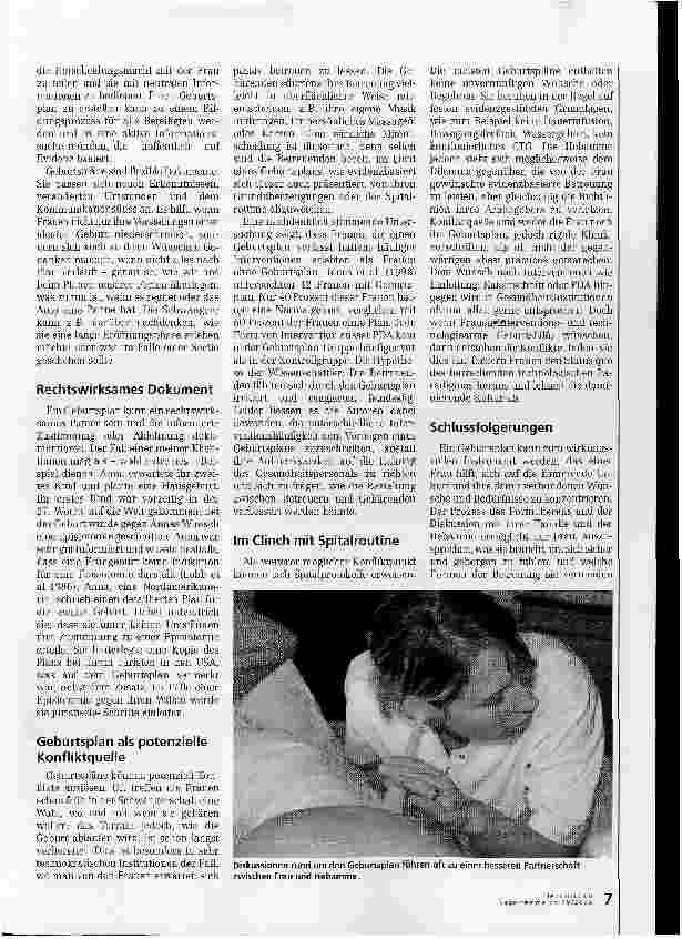 Vorschauseite 4: Pro und contra - Geburtsplan