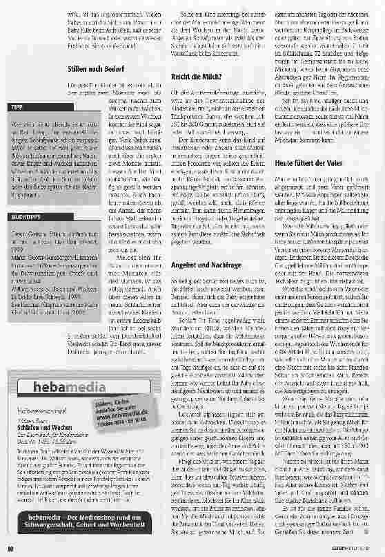 Vorschauseite 4: Stillen und Schlafen