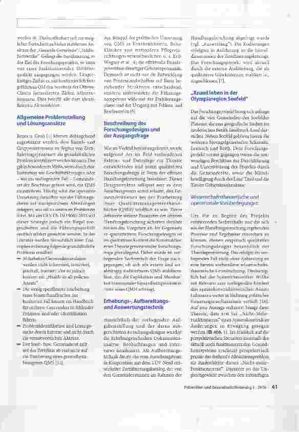 Vorschauseite 2: Qualitätsmanagement perspektivischer Aliokationsdruck im kommunalen Setting
