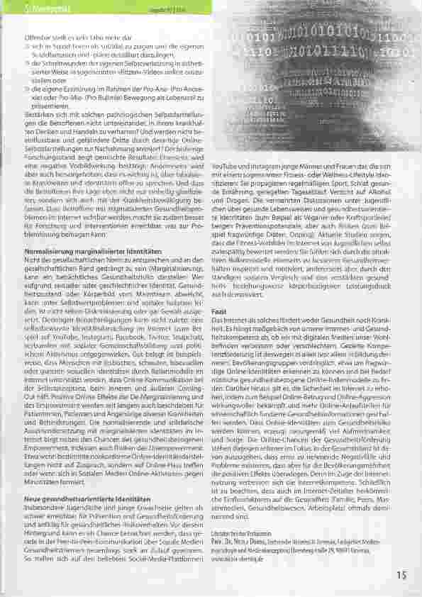 Vorschauseite 2: Internet, Identität und Gesundheit
