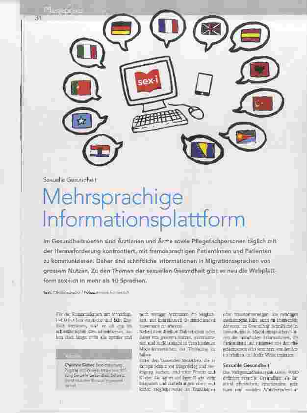 Vorschauseite 1: Mehrsprachige Informationsplattform
