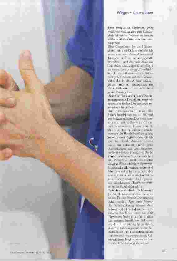 Vorschauseite 2: Händedesinfektion ist Teamaufgabe