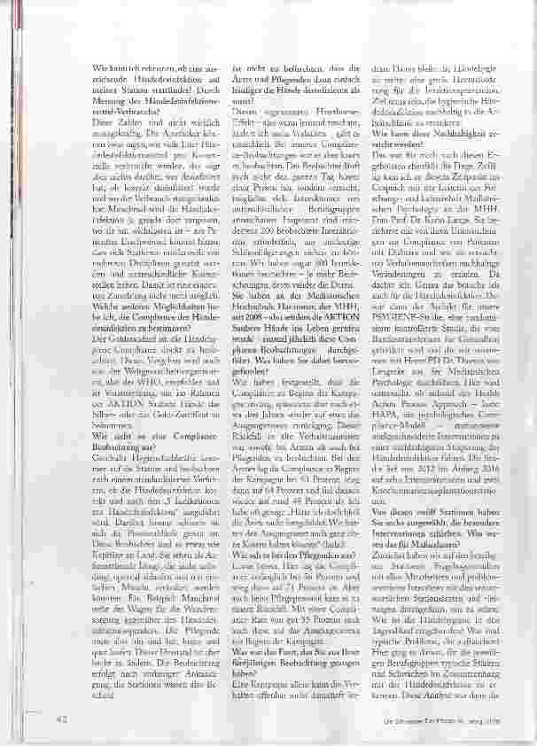 Vorschauseite 3: Händedesinfektion ist Teamaufgabe