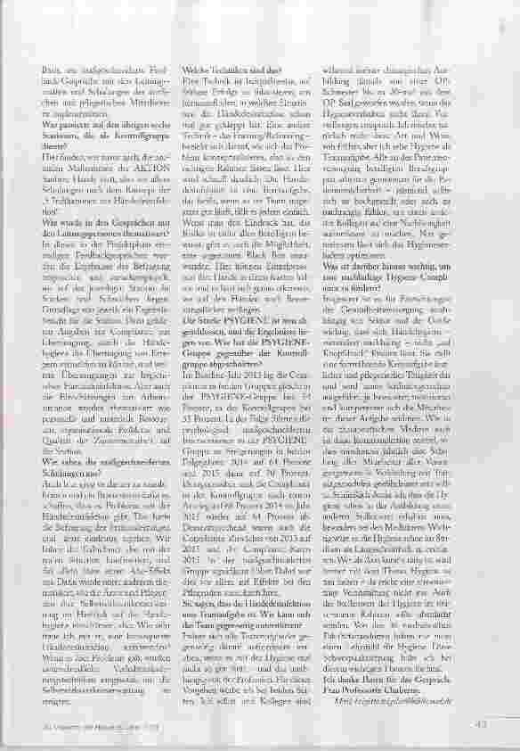 Vorschauseite 4: Händedesinfektion ist Teamaufgabe