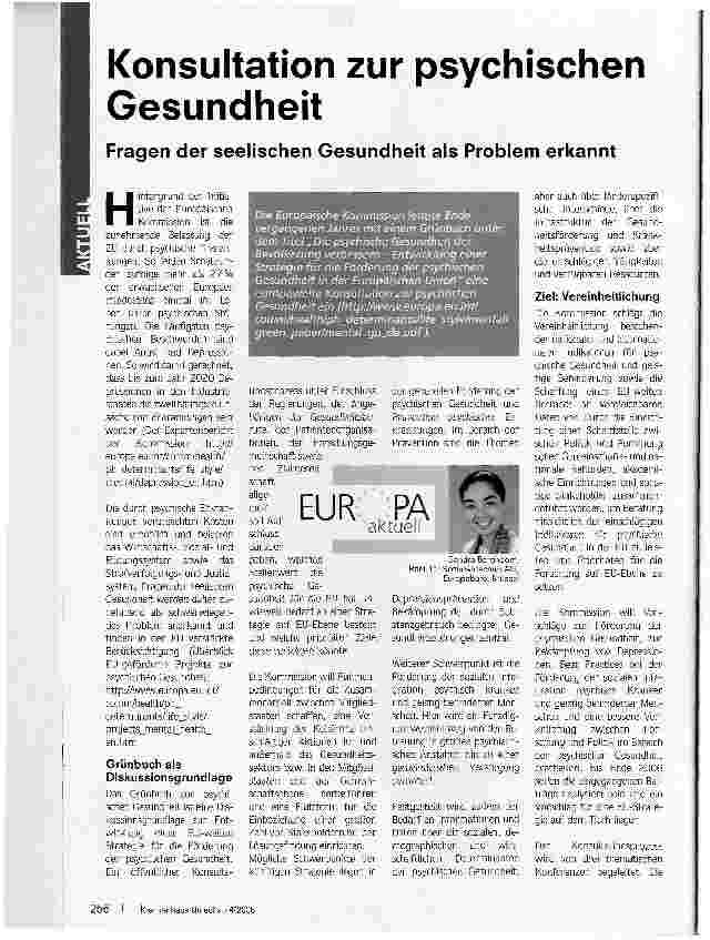 Vorschauseite 1: Konsultation zur psychischen Gesundheit