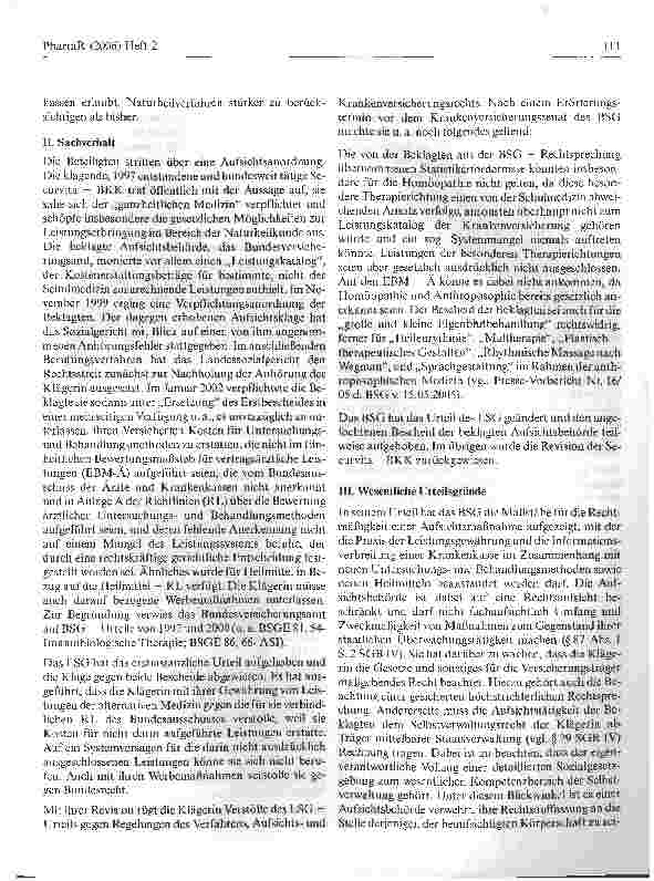 Vorschauseite 2: Leistungspflicht der GKV für Behandlungsmethoden, Arzneiund Heilmittel der besonderen Therapierichtungen