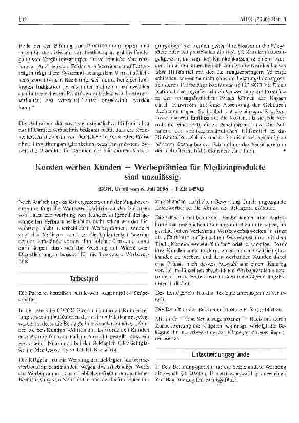 Vorschauseite 5: Besteht ein Anspruch des Hilfsmittelherstellers auf Aufnahmevon Vakuumstützsystemen für bestimmte Indikationenin das Hilfsmittelverzeichnis?