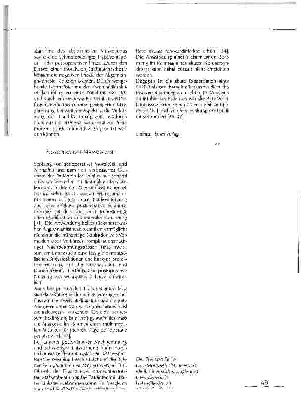 Vorschauseite 5: DER KARDIOPULMONALE RISIKOPATIENT -PERIOPERATIVES MANAGEMENT EINE STANDORTBESTIMMUNG ANHAND DER LEITLINIEN DER KLINIK FÜR ANÄSTHESIOLOGIE UND INTENSIVMEDIZIN, EMAU GREIFSWALD
